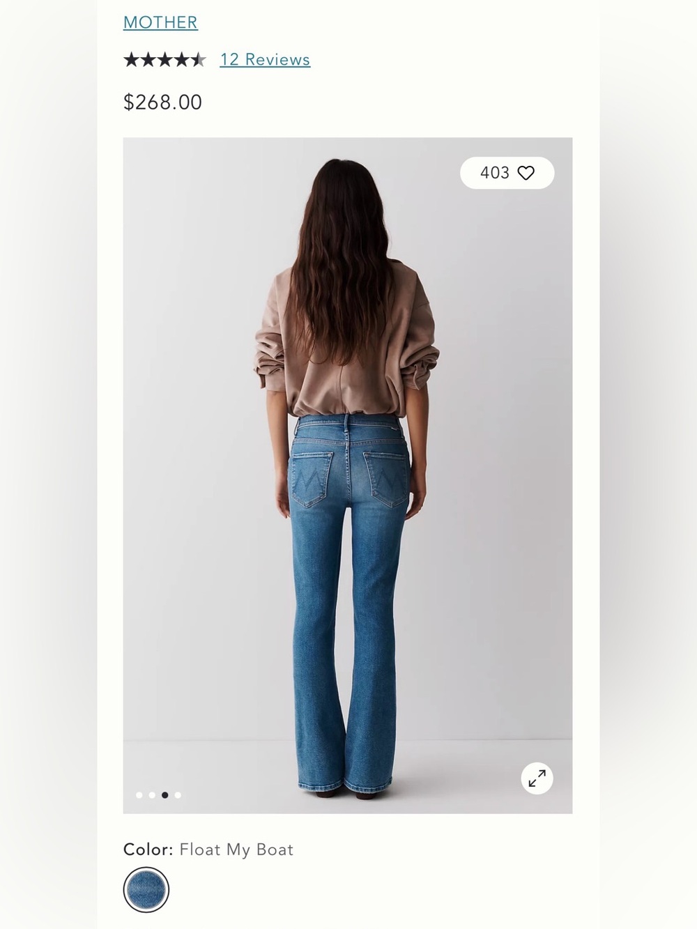 NWT MOTHER The Weekender jeans ๐ฅ